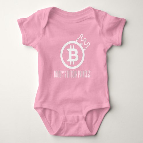 BITCOIN_Daddys Bitcoin Princess_Onsie_Crypto Baby Bodysuit