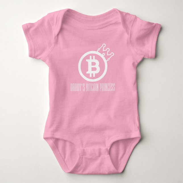 BITCOIN-Daddy's Bitcoin Princess-Onsie-Crypto Baby Bodysuit (Front)