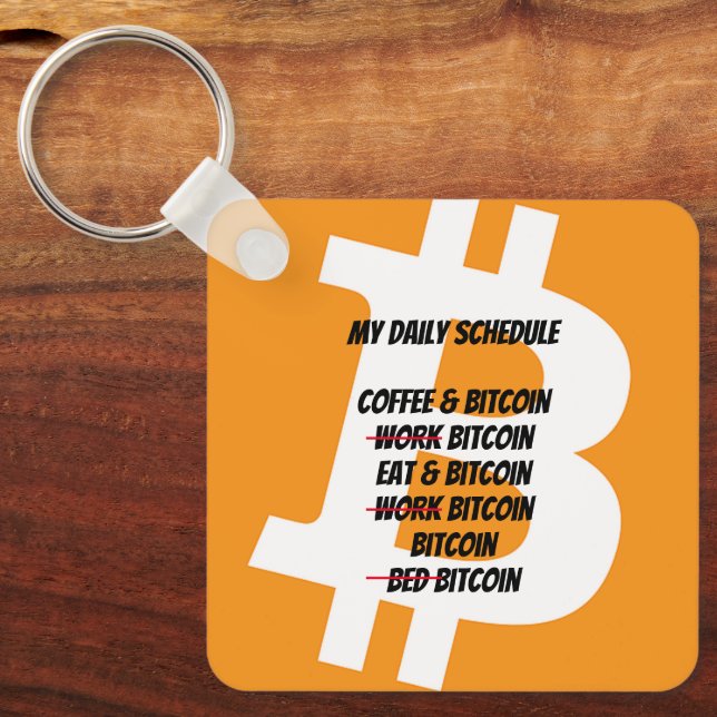 Bitcoin Daily Schedule Keychain (Front)