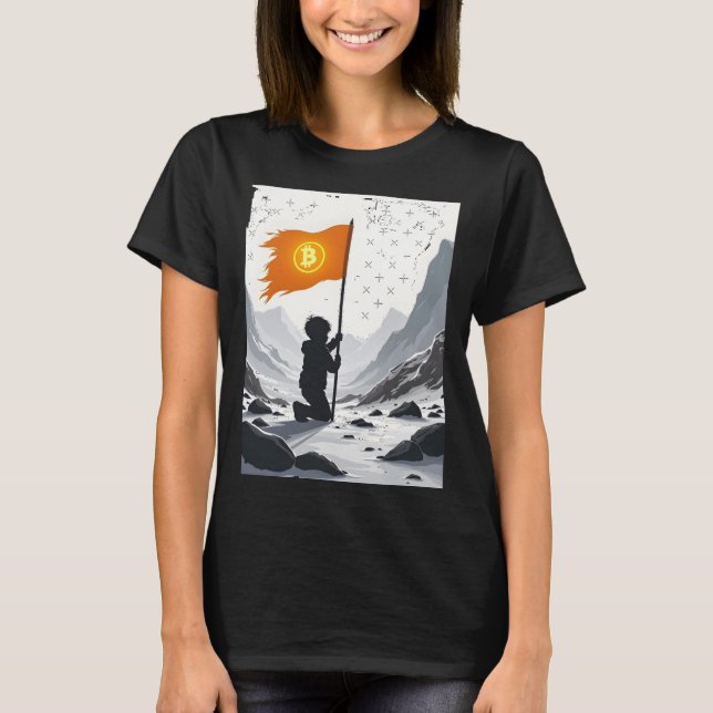 Bitcoin Dark Hidden Forces Of Crypto Sticker  T-Shirt (Front)