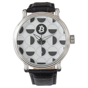 Bitcoin Designer Black & White Watch