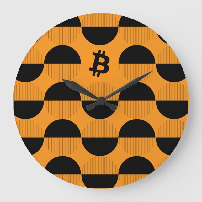 Bitcoin Designer Watch Large Clock (Front)