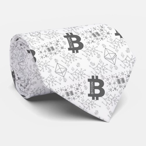 Bitcoin Digital Cryptocurrency  Neck Tie