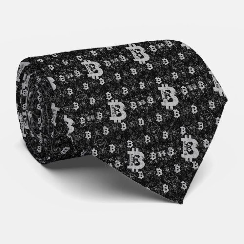 Bitcoin Digital Cryptocurrency  Neck Tie