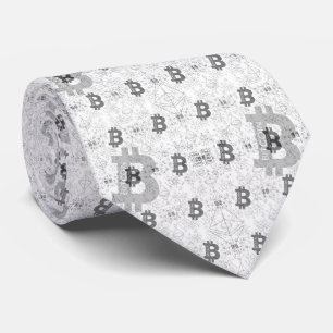 Bitcoin Digital Cryptocurrency Pattern Neck Tie