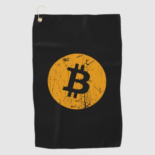 bitcoin digital currency money coin blockchain fin golf towel