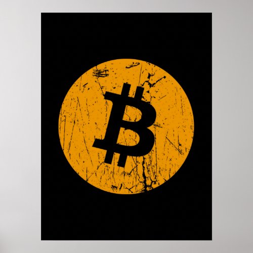 bitcoin digital currency money coin blockchain fin poster