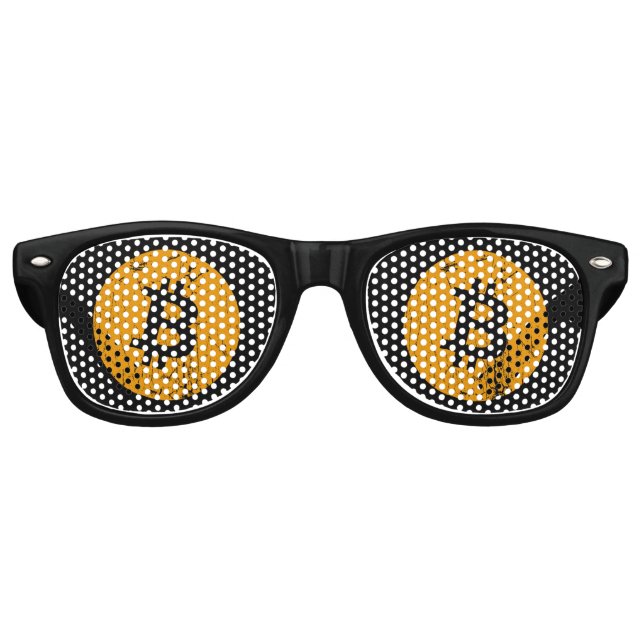 bitcoin digital currency money coin blockchain fin retro sunglasses (Front)