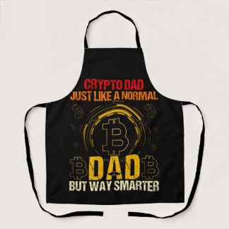 Bitcoin Dogecoin Crypto Dad Just Like A Normal Dad Apron