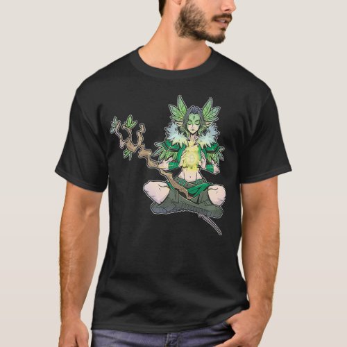 Bitcoin Druid Elf Class RPG Roleplaying Dungeon Bo T_Shirt