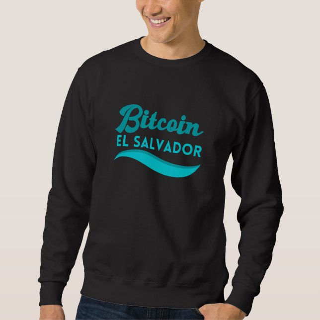 Bitcoin El Salvador Retro Cryptocurrency Sweatshirt (Front)