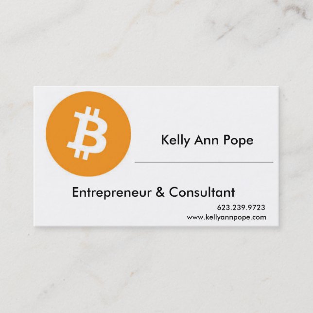 Bitcoin Entrepreneur Consultant Business Card (Front)