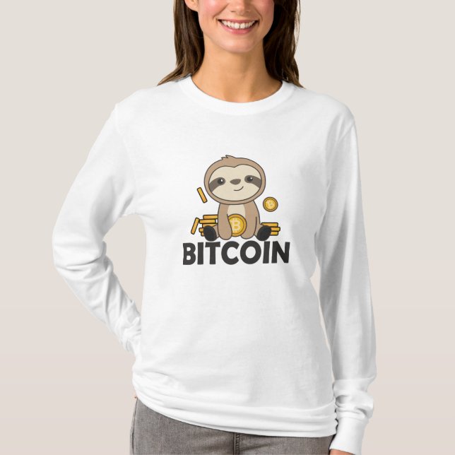 Bitcoin Faultier Coins Hold Digital Currency T-Shirt (Front)
