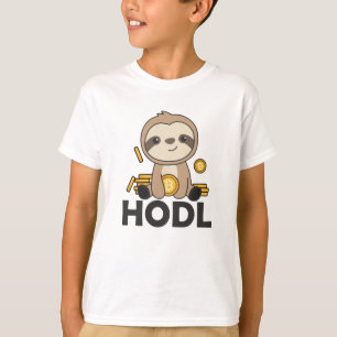 Bitcoin Faultier Coins Hold Digital Currency T-Shirt