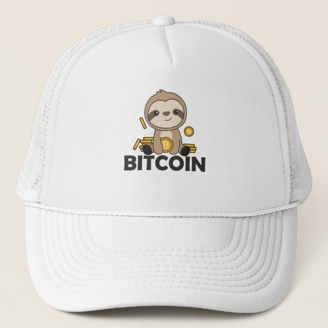 Bitcoin Faultier Coins Hold Digital Currency Trucker Hat (Front)