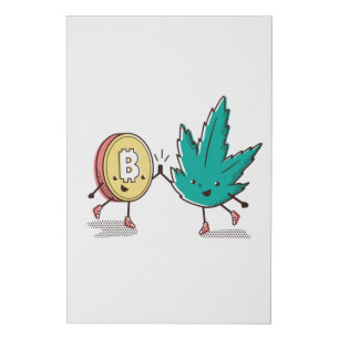Bitcoin Faux Canvas Print