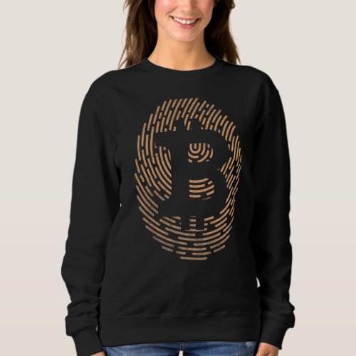 Bitcoin Finger Print DNA Crypto Invest   Sweatshirt