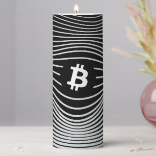 Bitcoin Force (Black) Pillar Candle