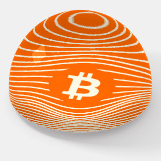 Bitcoin Force (Bright Orange) Paperweight