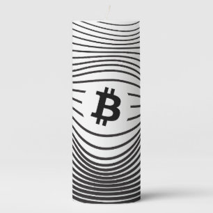 Bitcoin Force (White) Pillar Candle