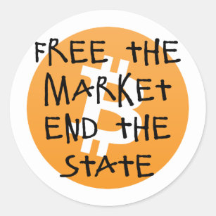 Bitcoin - Free the Market End the State Classic Round Sticker