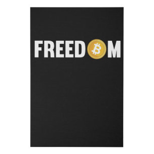 Bitcoin Freedom Cryptocurrency Crypto Blockchain Faux Canvas Print
