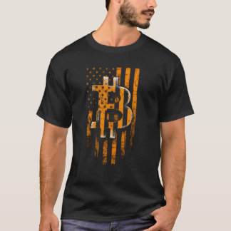 Bitcoin Freedom Flag Crypto Streetwear Design T-Shirt