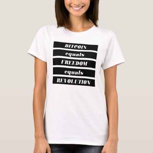 Bitcoin Freedom Revolution _ Crypto Love Statement T_Shirt