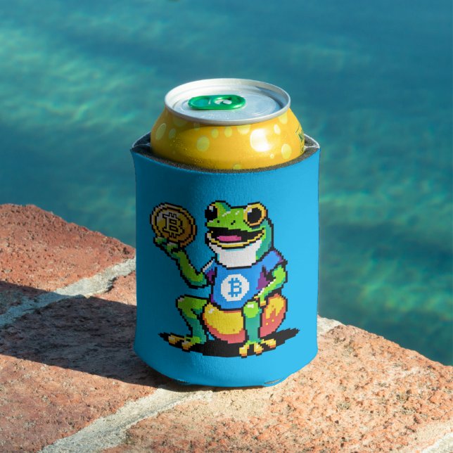 Bitcoin Frog - 8-Bit Crypto Journey Can Cooler (In Situ Pool)