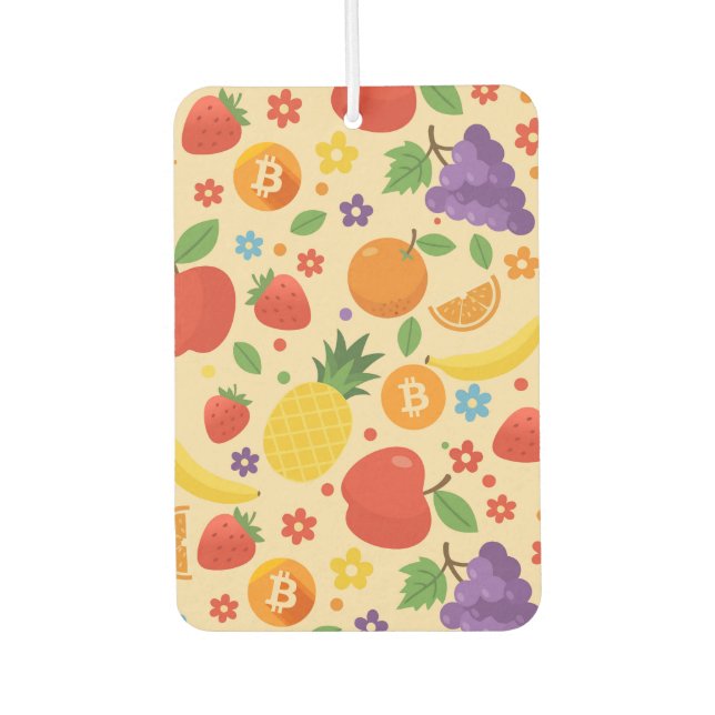 Bitcoin Fruits Air Freshener (Front)
