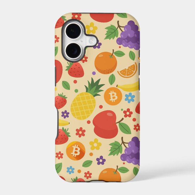 Bitcoin Fruits Iphone Case (Back)
