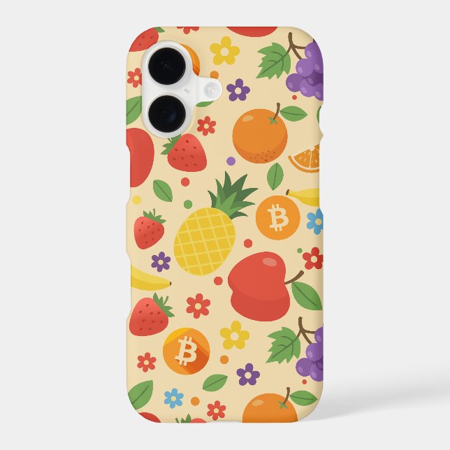 Bitcoin Fruits iPhone Case (Back)