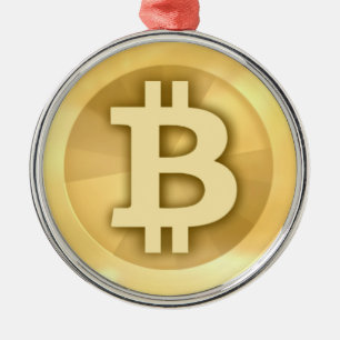 Bitcoin gifts metal ornament