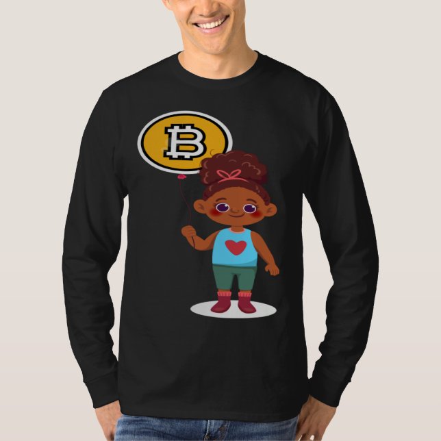Bitcoin Girl Choice Of Investment Bitcoin Cryptocu T-Shirt (Front)