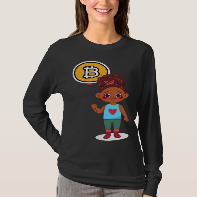 Bitcoin Girl Choice Of Investment Bitcoin Cryptocu T-Shirt (Front)