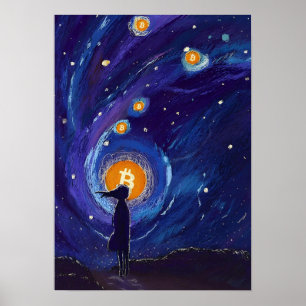 BITCOIN GIRL-CRYPTO SPACE POSTER