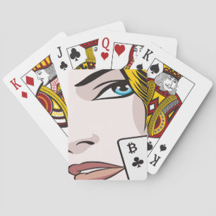Bitcoin Girl  Poker Cards