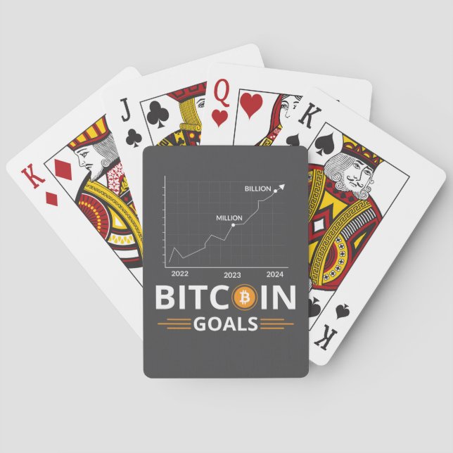 Bitcoin Goals Chart Cryptocurrency Growth Poker Cards (Back)
