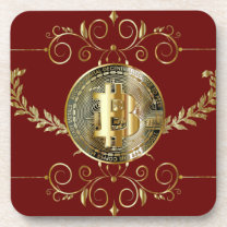 Bitcoin Gold Coin Beverage Coaster