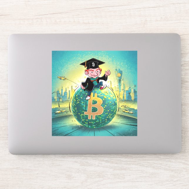 Bitcoin Graduation Sticker (Computer)