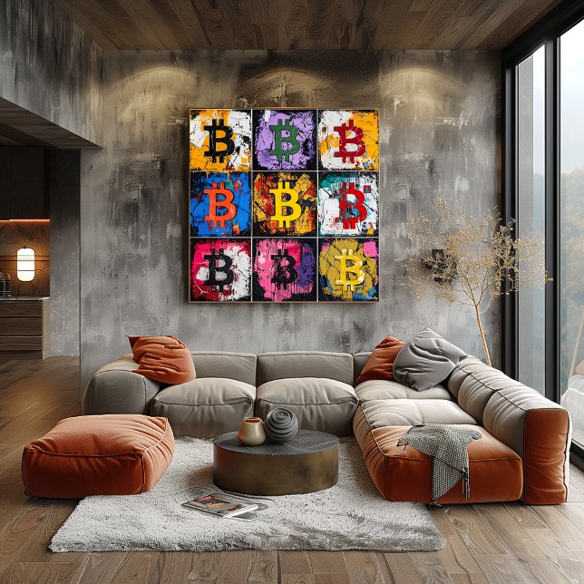 Bitcoin Graffiti Art Collection with Bold Colors Poster (Creator Uploaded)