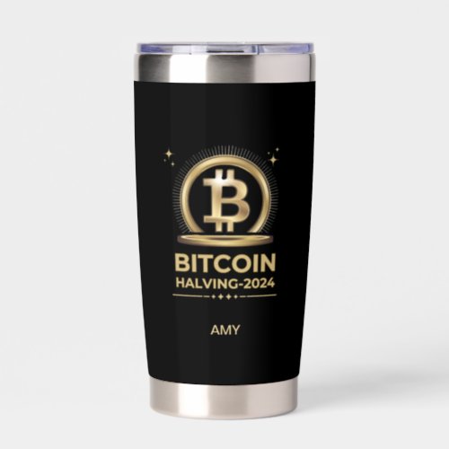 BITCOIN HALVING 2024 Crypto Digital Currency   Insulated Tumbler