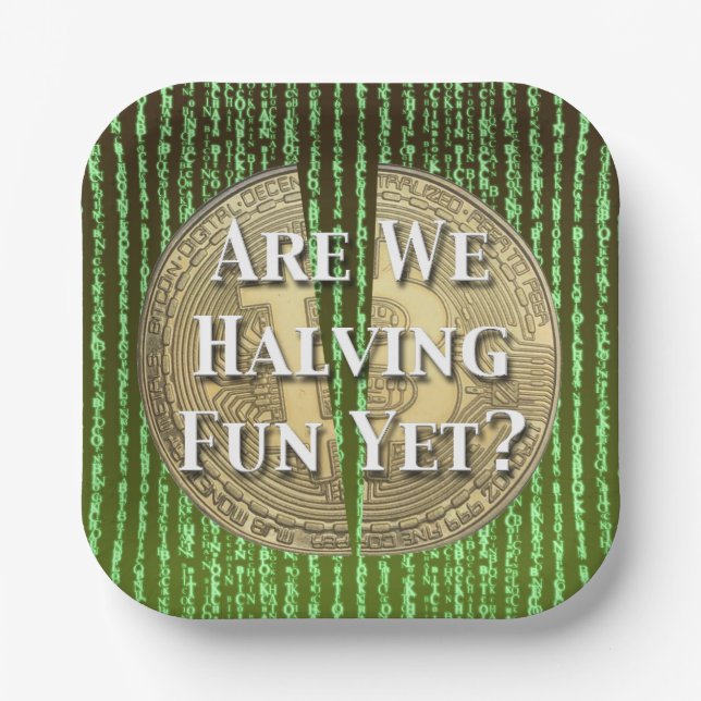 Bitcoin Halving Event Paper Plates (Front)