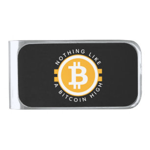 Bitcoin High Silver Finish Money Clip