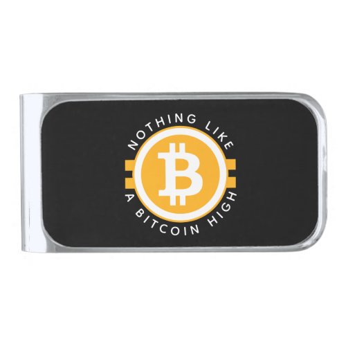 Bitcoin High Silver Finish Money Clip