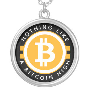 Bitcoin High Silver Plated Necklace