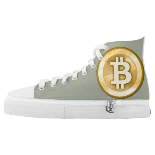 Bitcoin High-Top Sneakers (Left Shoe Outside)