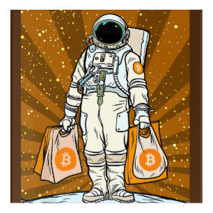 BITCOIN-HODL-Crypto Astronaut Acrylic Print