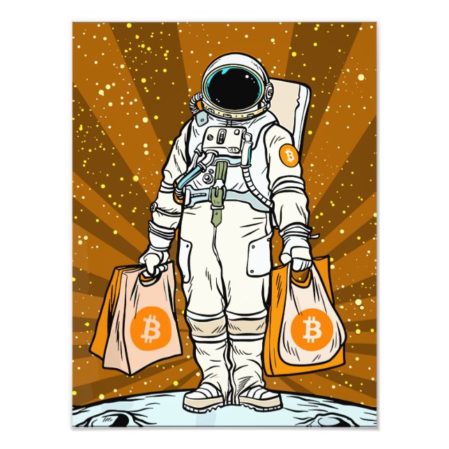 BITCOIN-HODL-Crypto Astronaut Photo Print (Front)