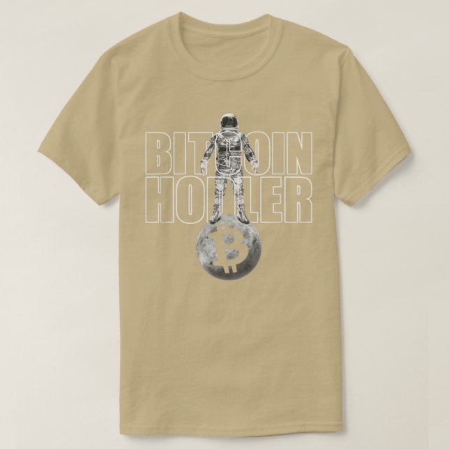 Bitcoin Hodler As Crypto Astronaut In Crypto Unive T-Shirt (Design Front)